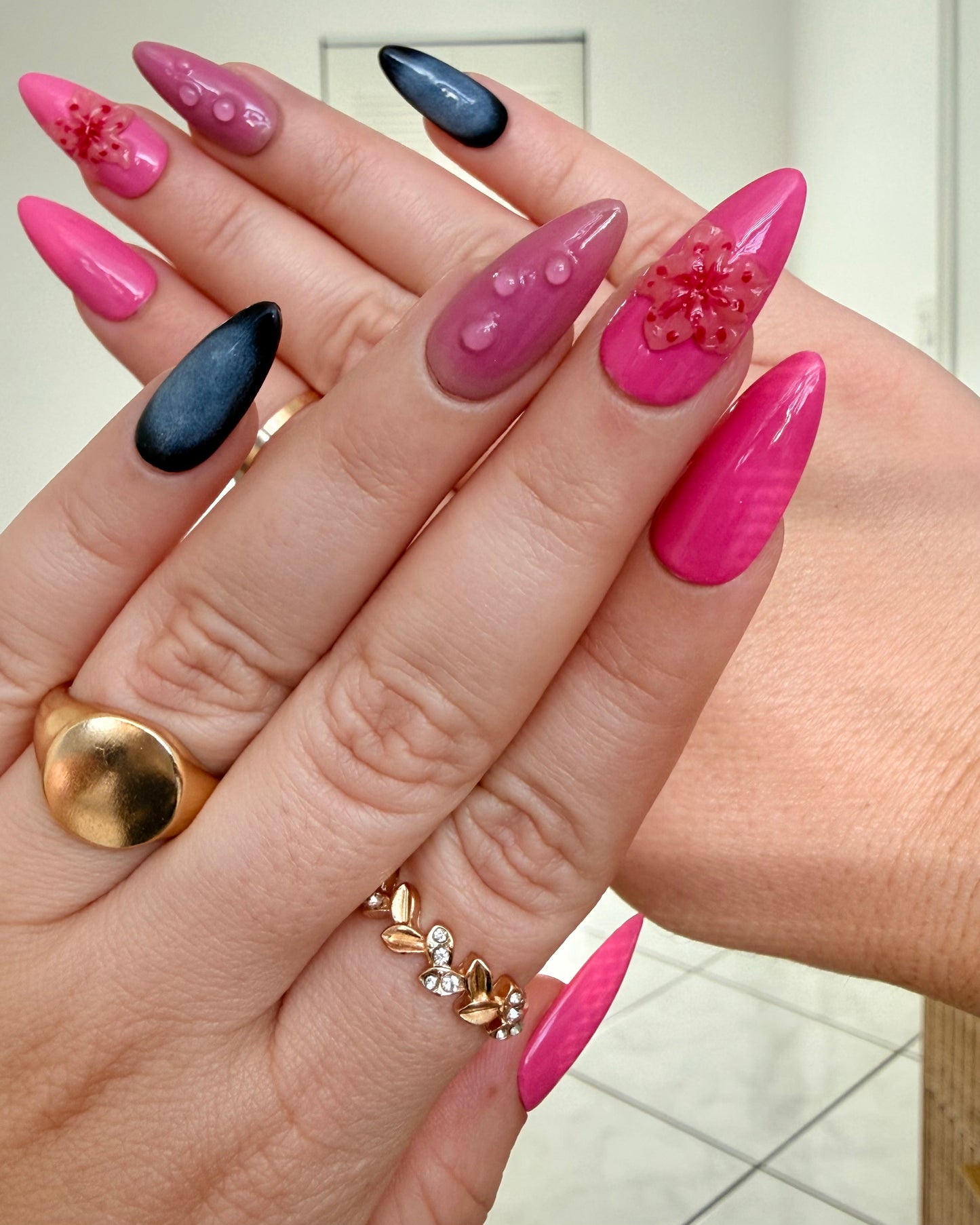 3D Pink Floral