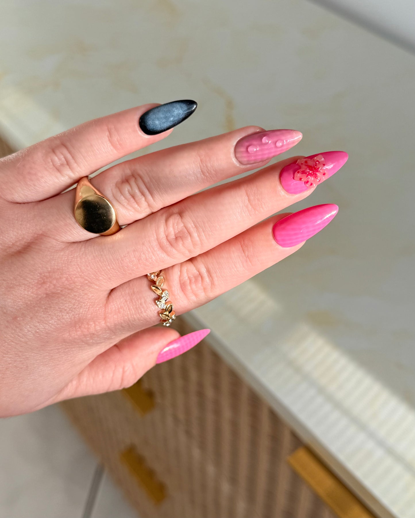 3D Pink Floral