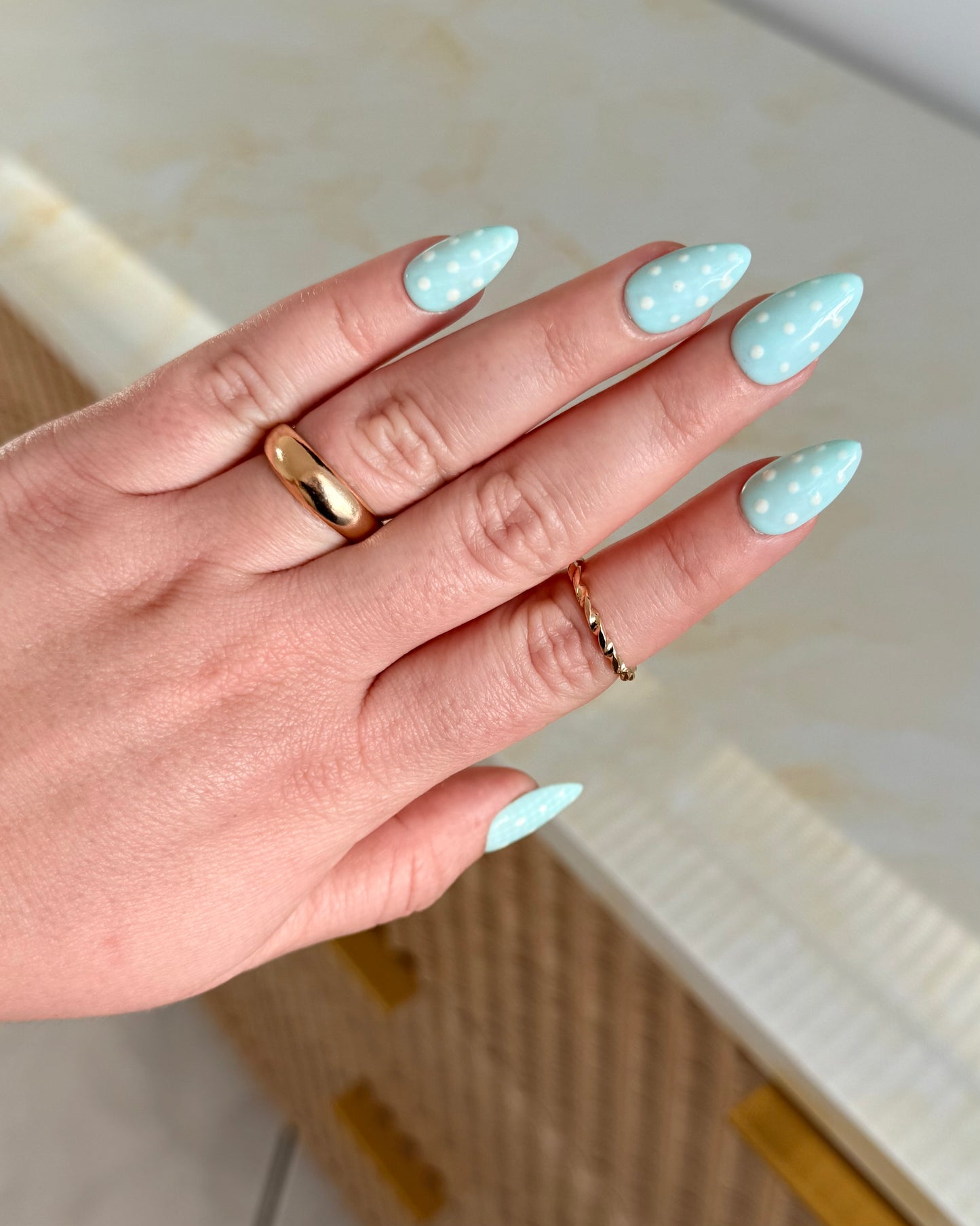 Mint Polka Dot