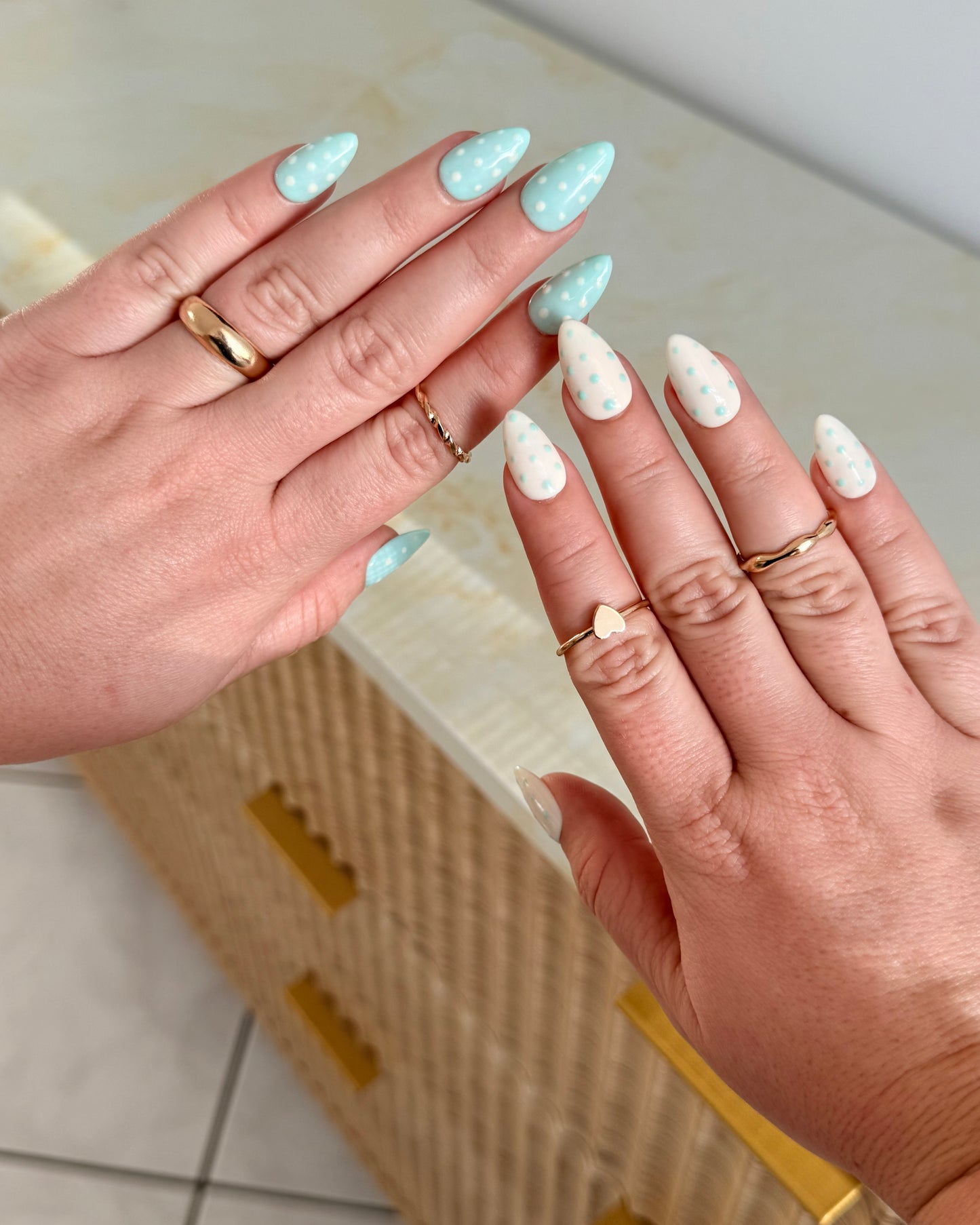 Mint Polka Dot