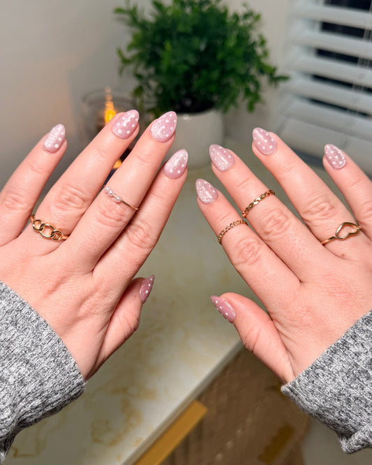 Blush Polka Dot Set