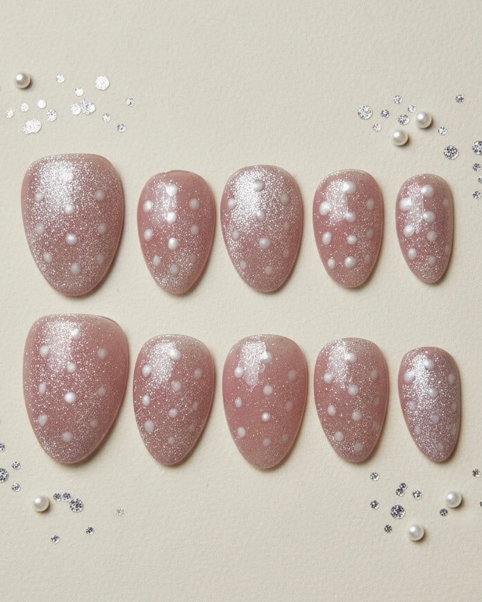 Blush Polka Dot Set