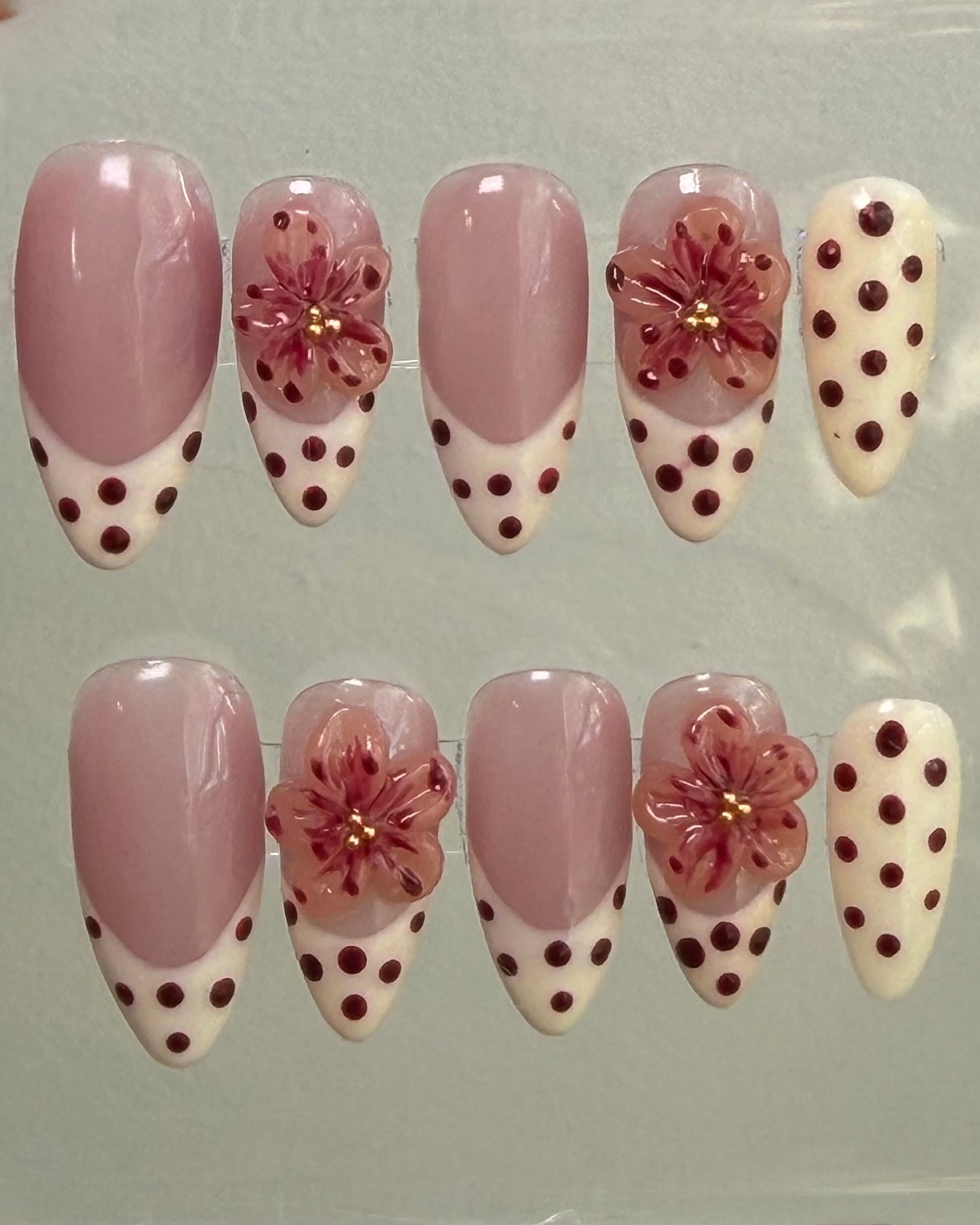 Blush Petal Polka – 3D Floral