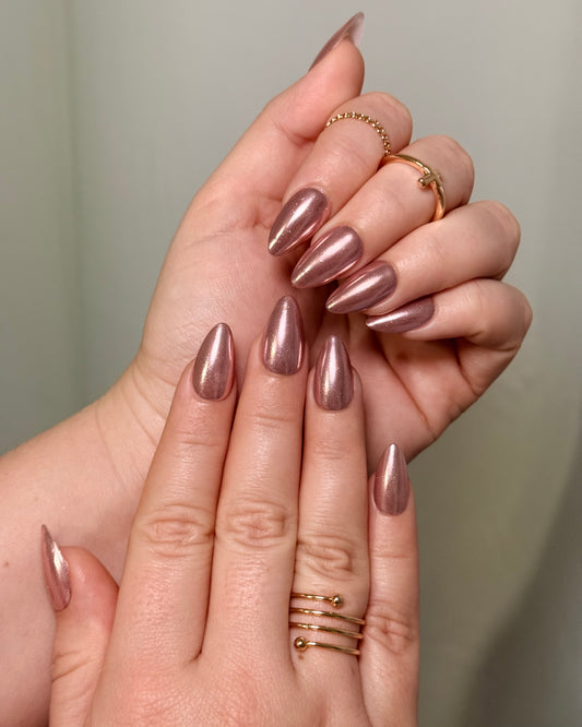 Crystal Finish Press-On Nails