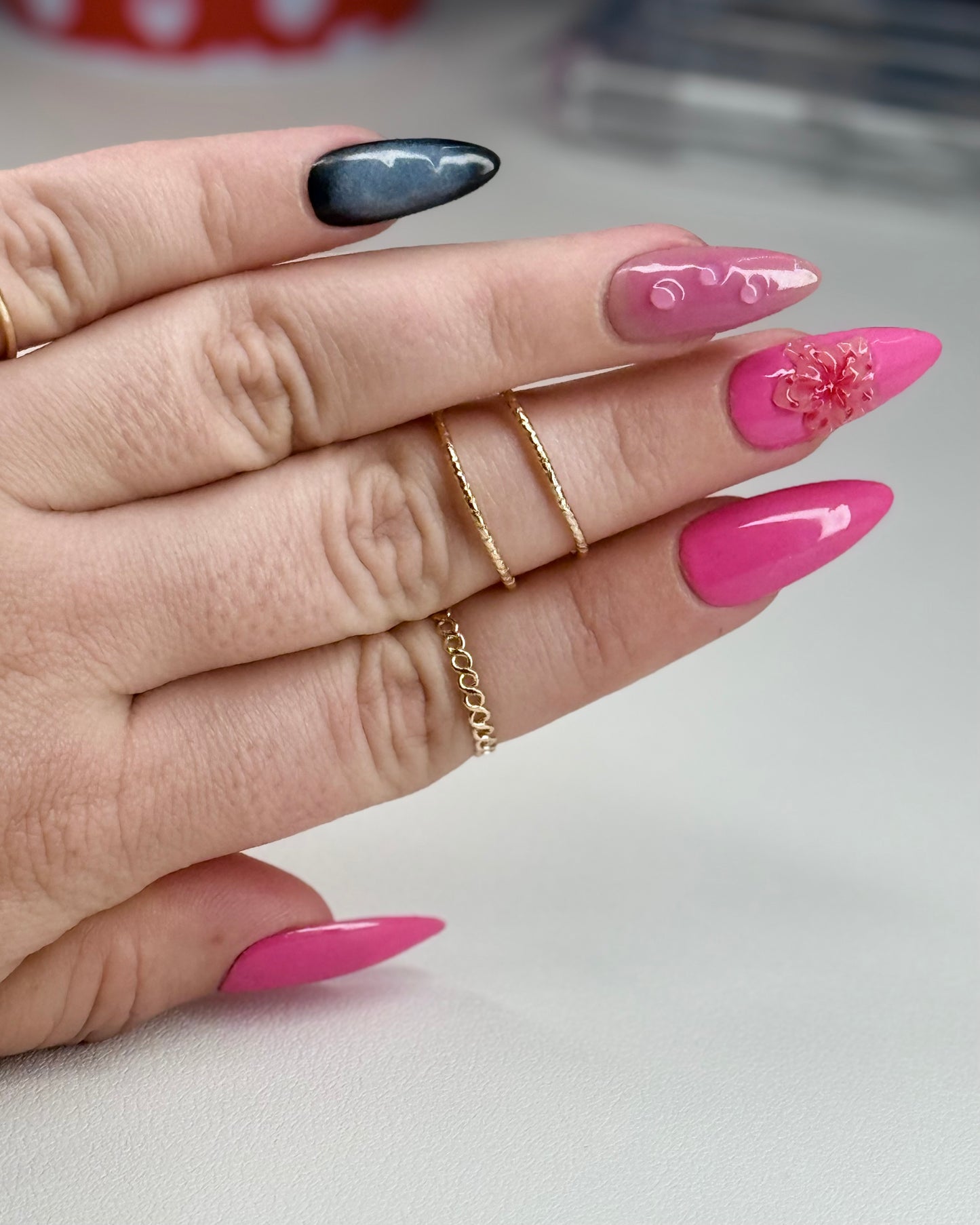 3D Pink Floral